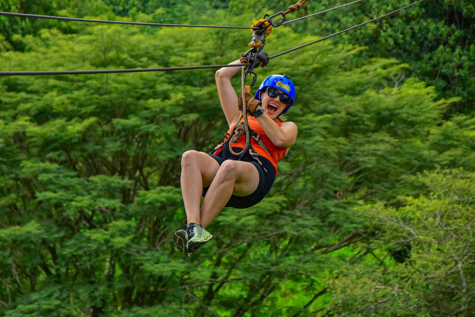 Tyrolienne sans balançoire Tarzan